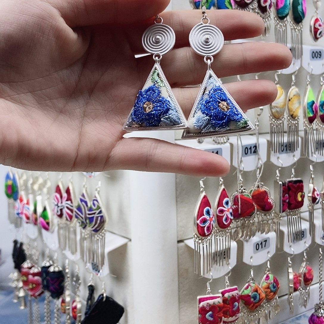 核桃手串/手链苗绣耳环