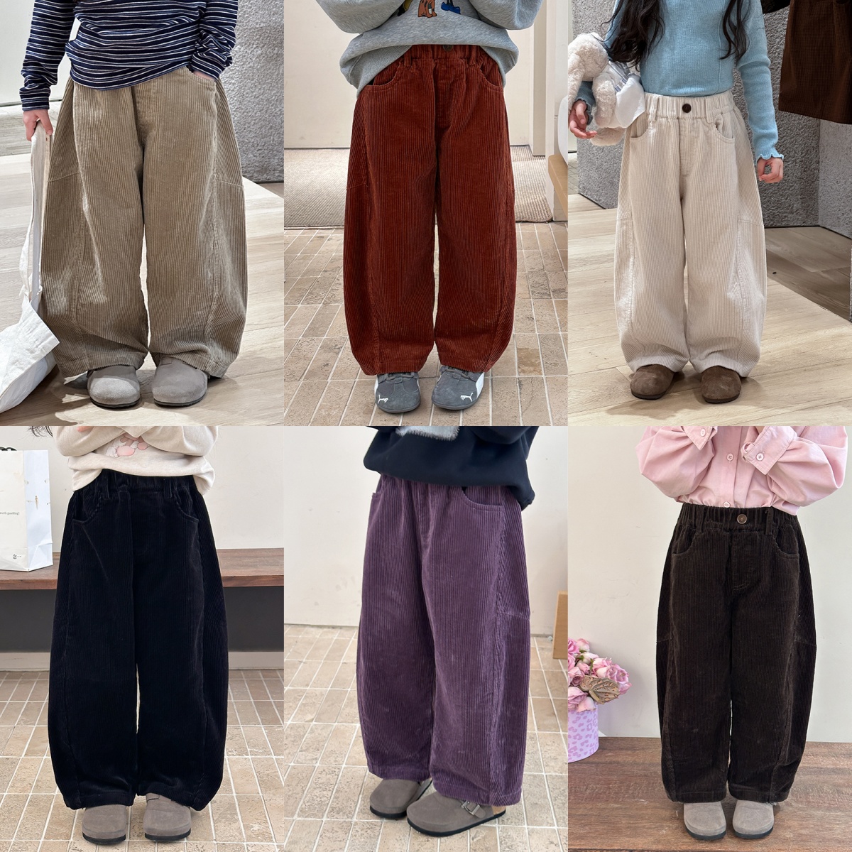 【深秋加厚】儿童宽松休闲女童休闲细腻亲肤高质感灯芯绒裤25G087