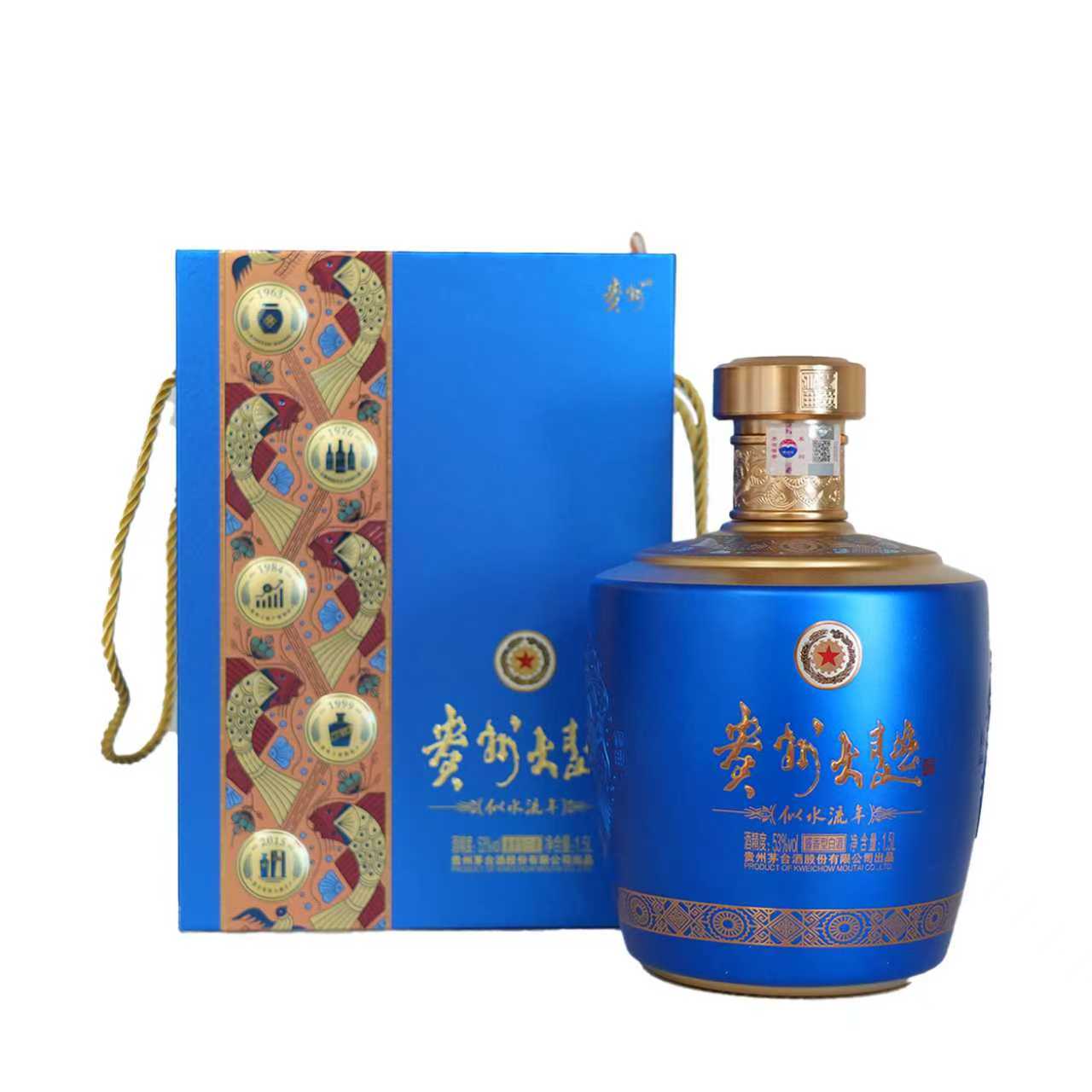贵州茅台贵州大曲似水流年 酱香型白酒 53度 1.5L