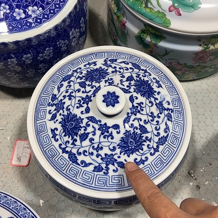 瓷片景德镇陶瓷罐3斤