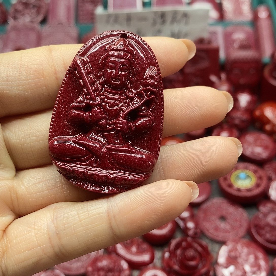 天然辰砂朱砂吊坠