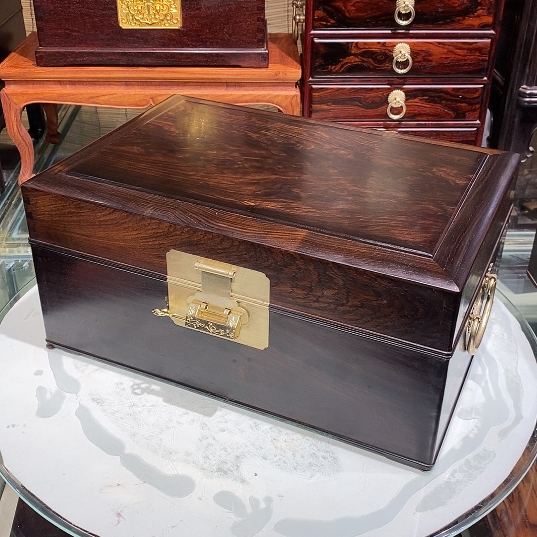 烟***火东非黑黄檀（紫光檀）独板收纳箱35/24/16