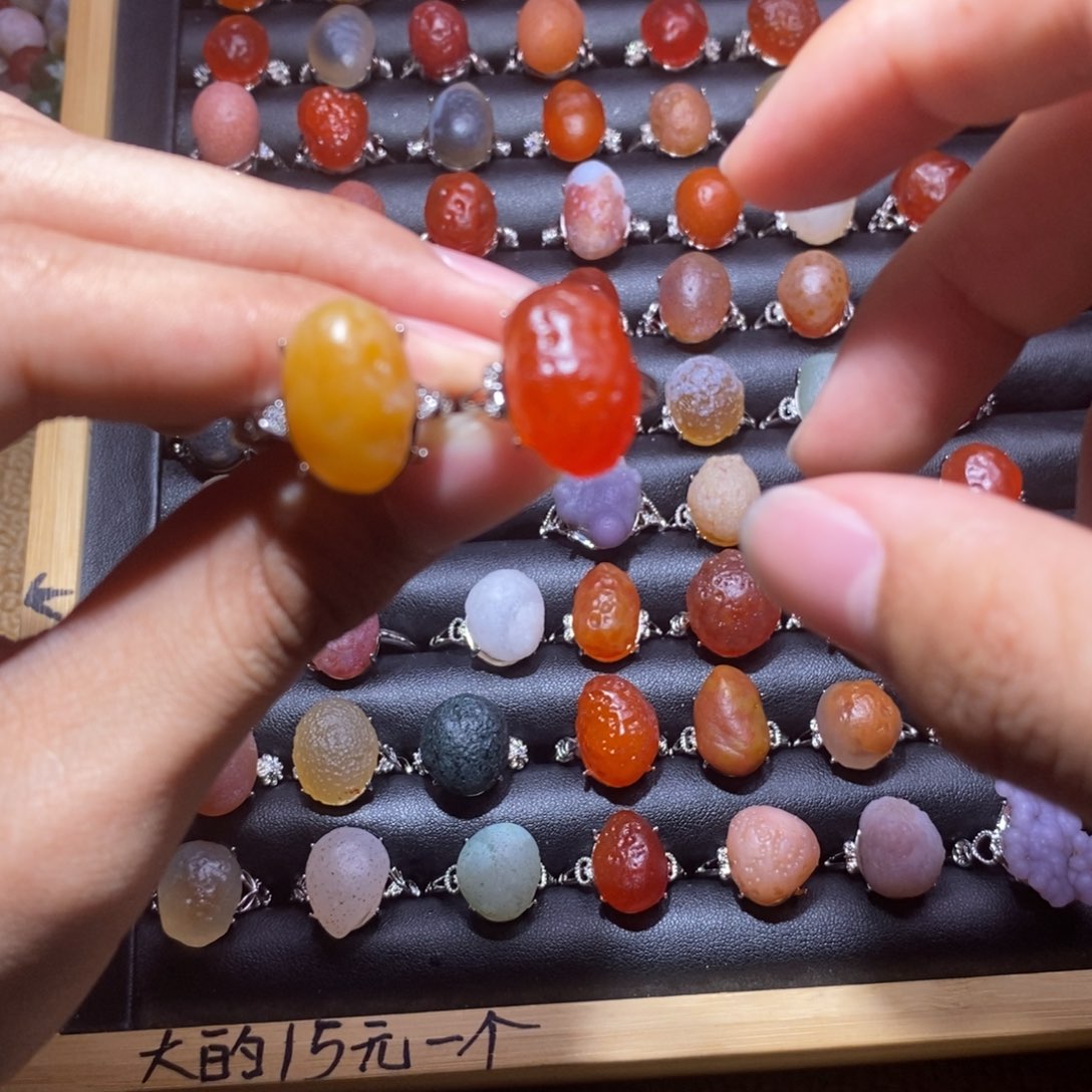 阿***姐玛瑙/玉髓合金戒指