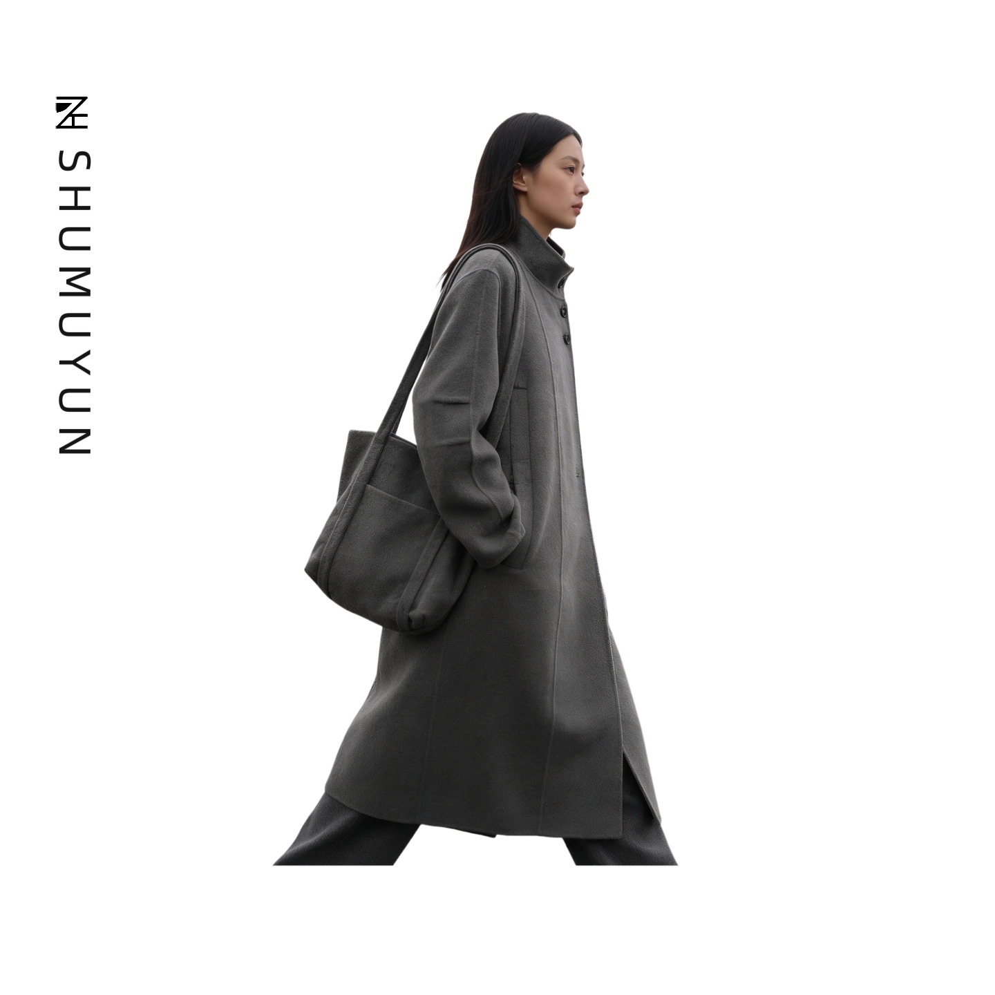 【空城】高支双面山羊绒气质通勤风小立领大衣