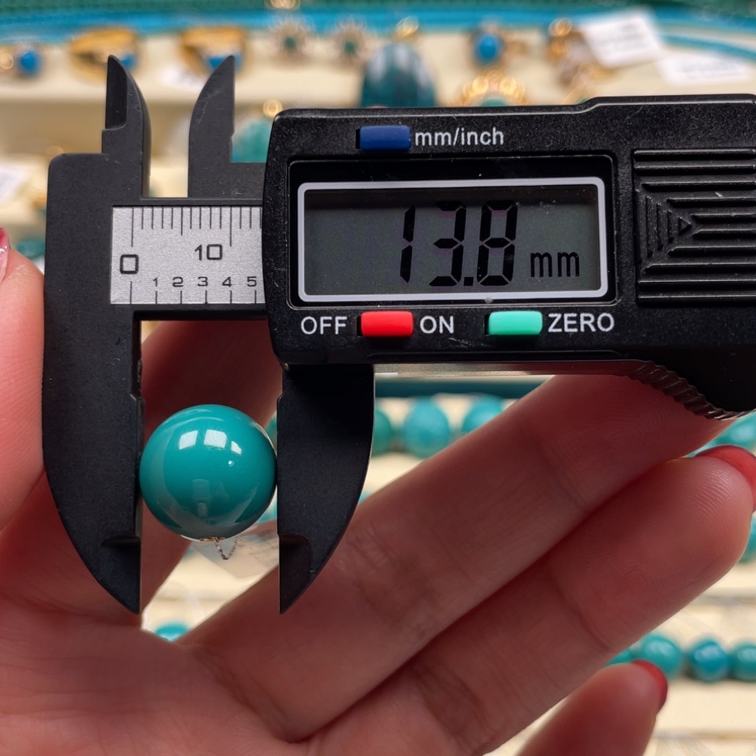 未镶嵌绿松石珠宝奇石圆珠