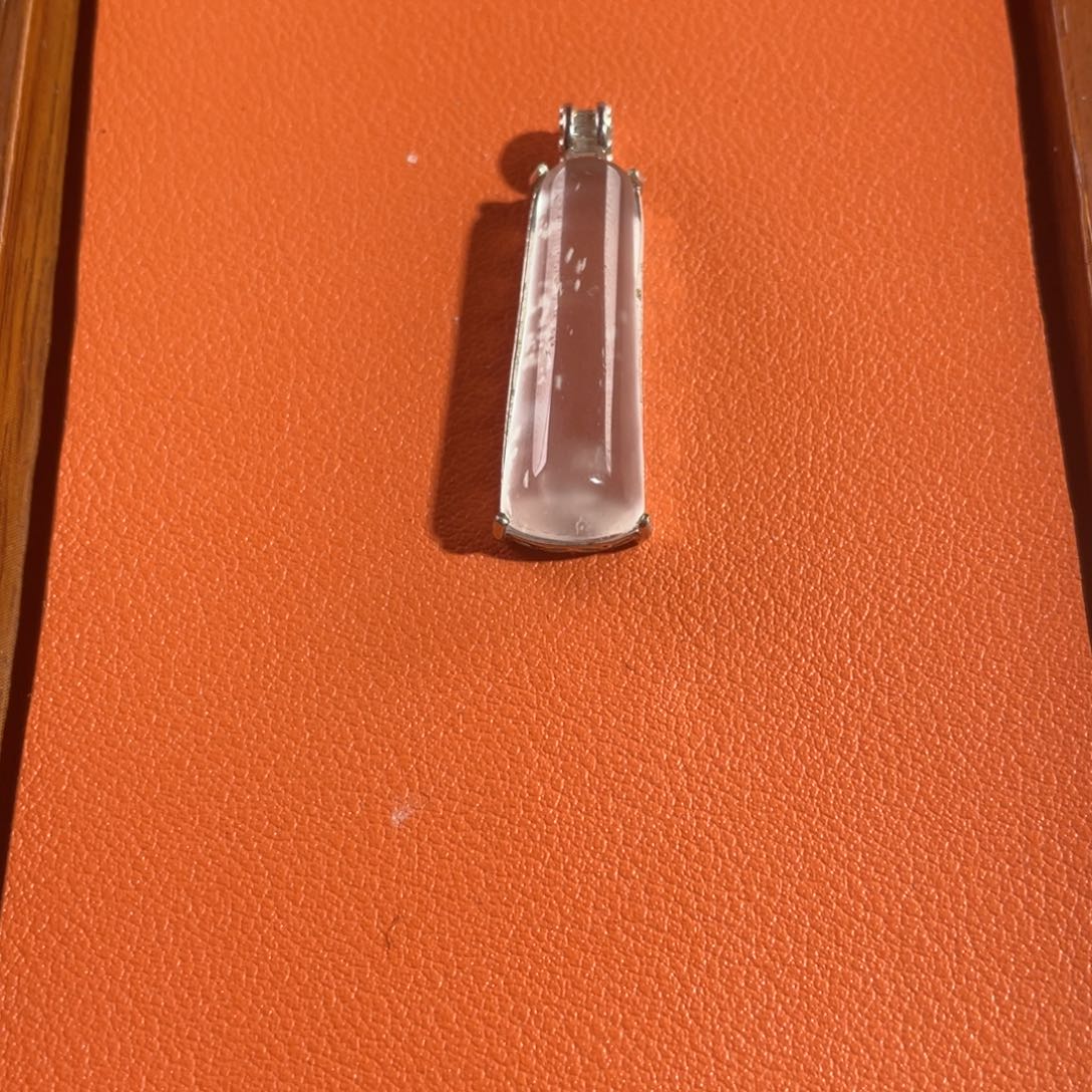 石英质玉银S925镶嵌无事柱