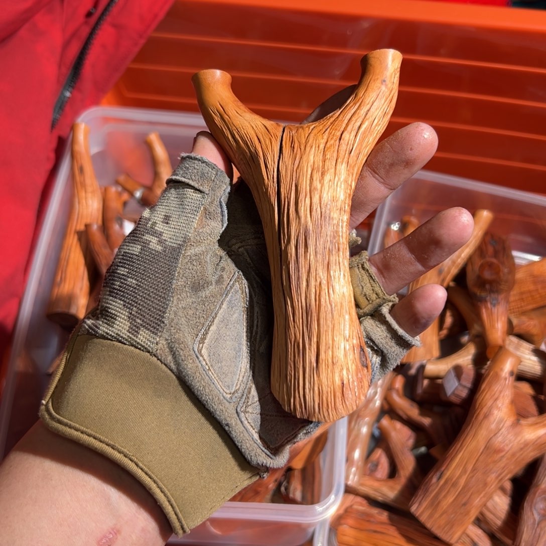 没***天火琉璃树杈木弓手工制作