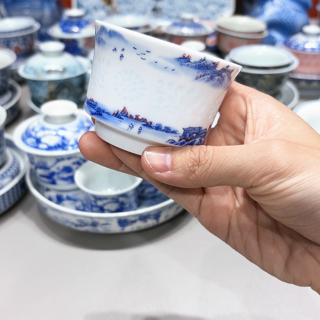 盖碗景德镇高温茶具