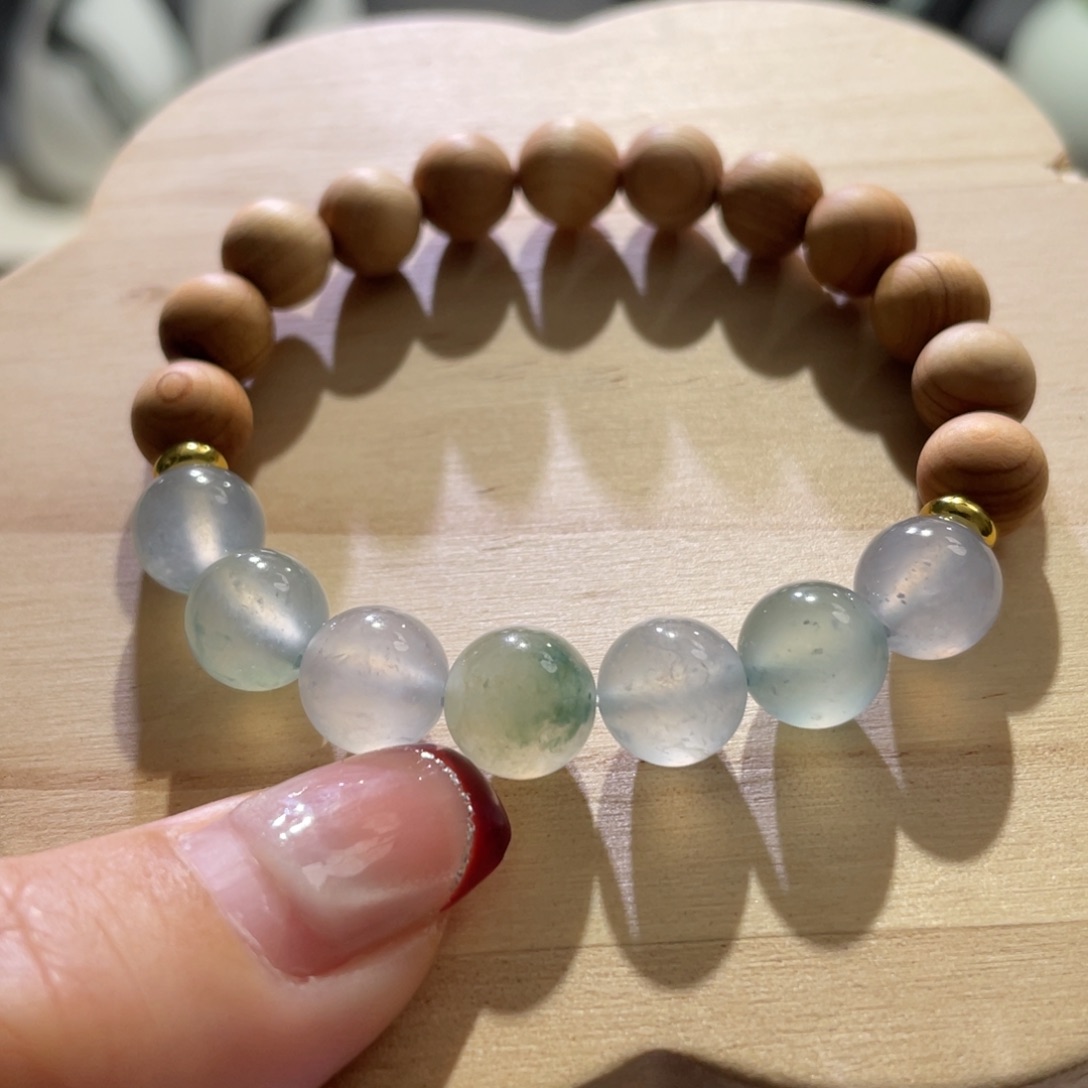 翡翠散珠天然缅a半串糖果串