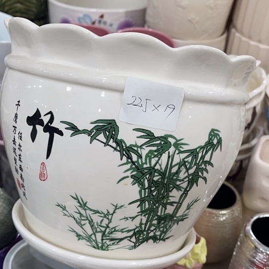 多肉绿植陶瓷花盆9.9包邮，有孔