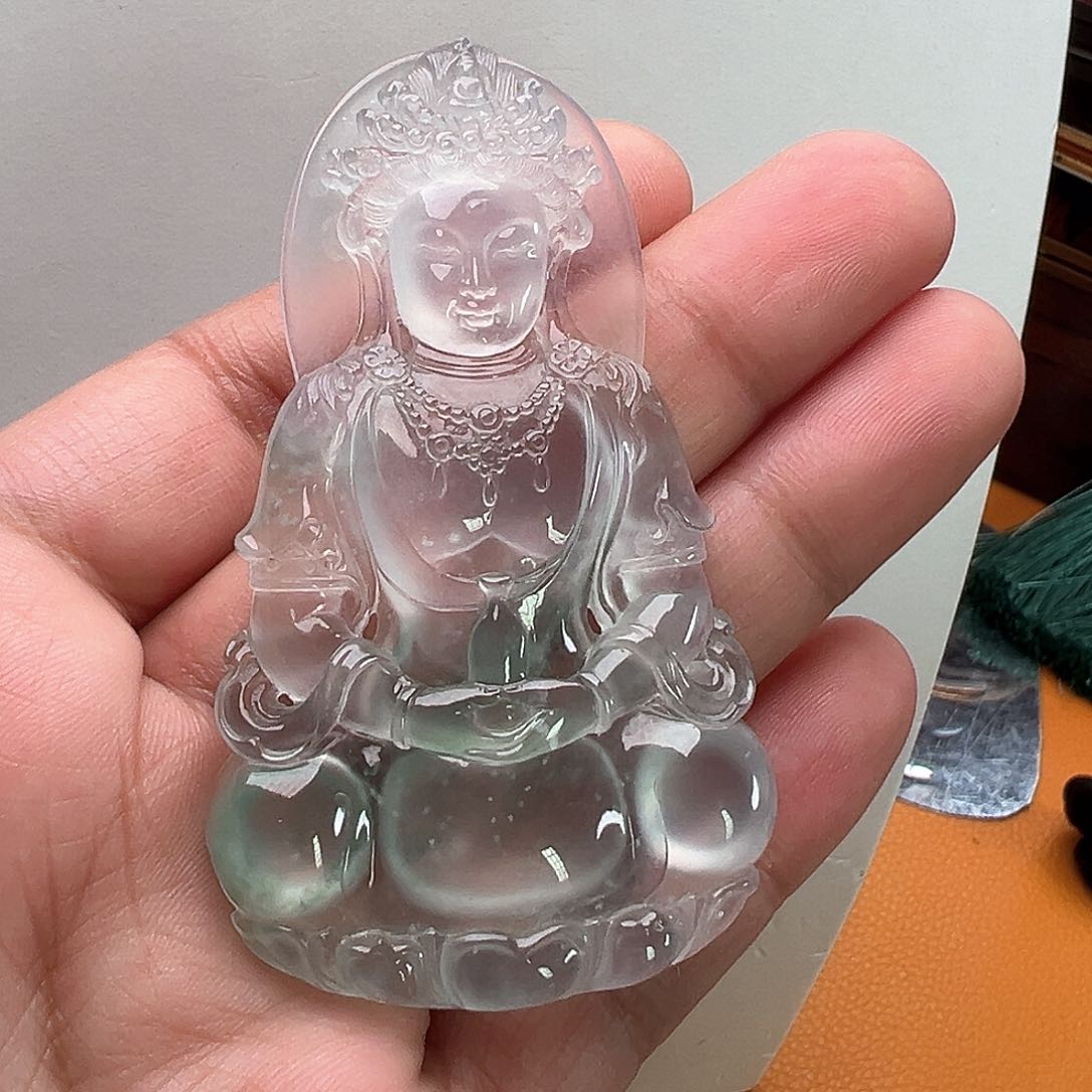 翡翠颈饰未镶嵌W*高冰玻璃底度母