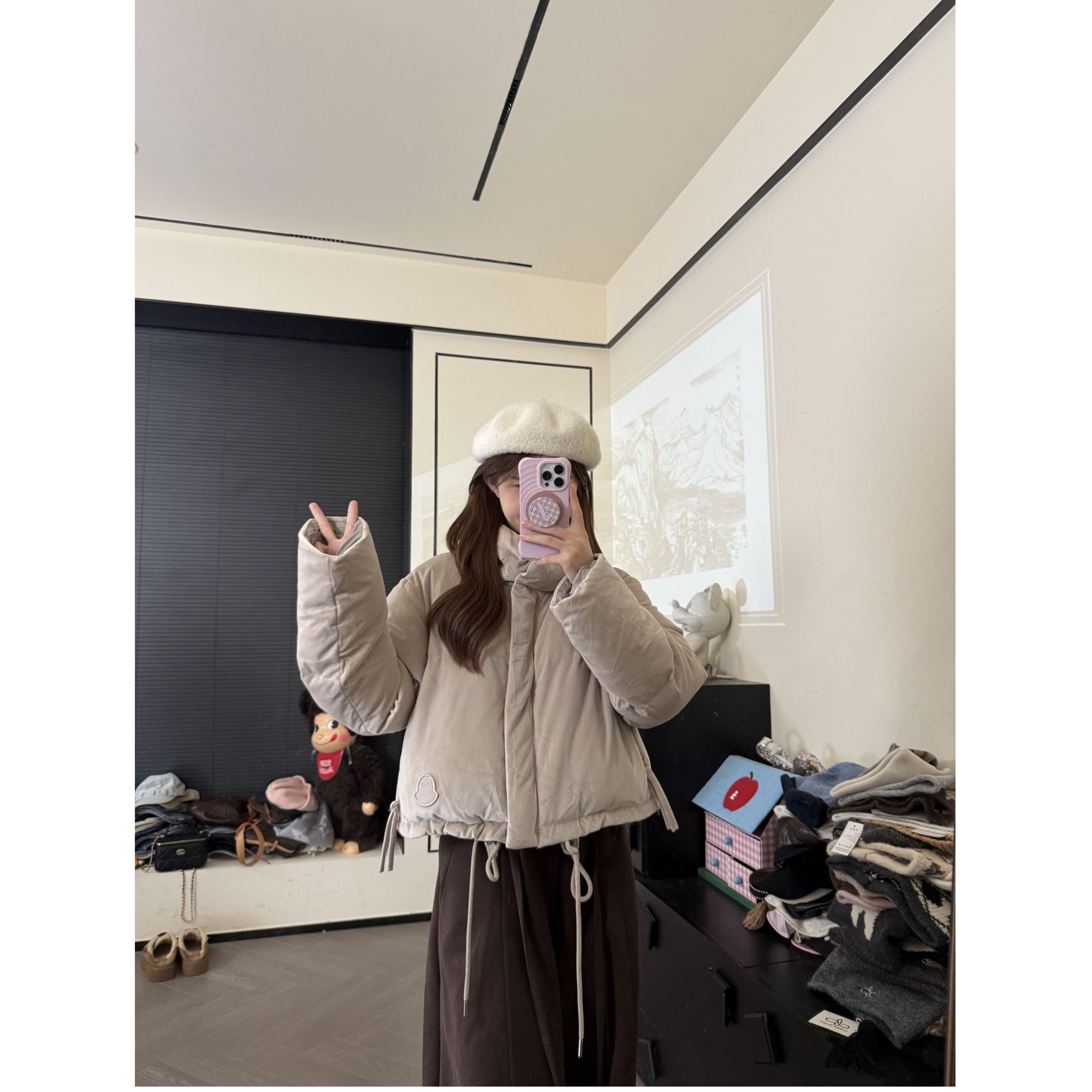 【Xiao Fu】立领短款羽绒服小个子2025新款减龄