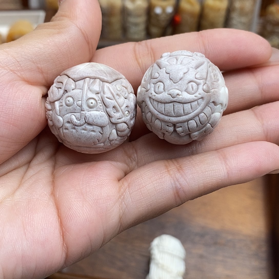 鹿骨把件c19龙猫手球28尺寸