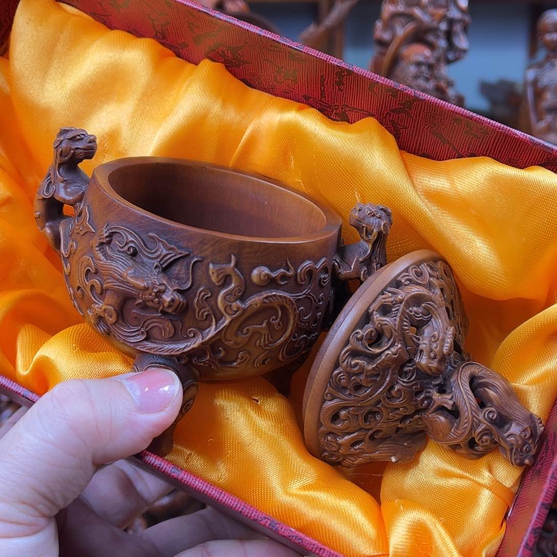 黄杨木黄杨木雕刻艺术高度12厘米