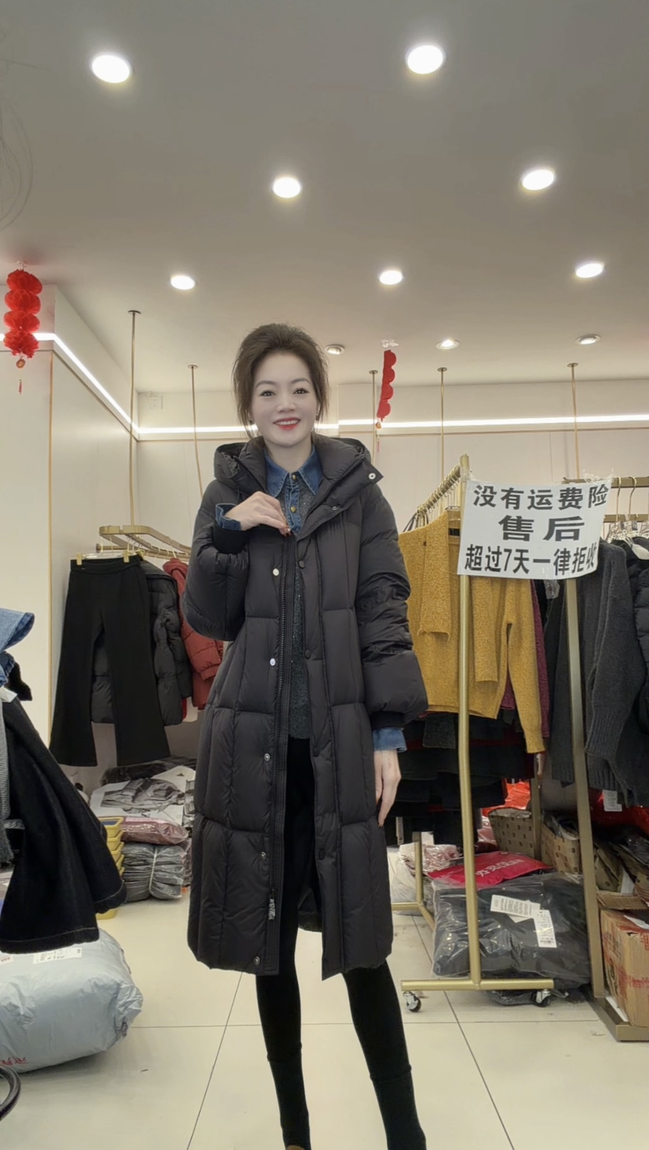 2025冬季新款时尚气质保暖中长款羽绒服外套(泡芙款)