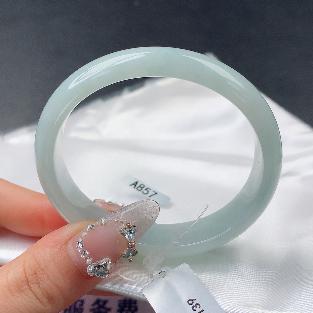翡翠手镯未镶嵌0034贵妃55.5