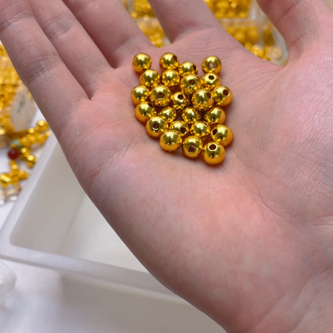 锆石铜合金高货亮面珠8mm10颗