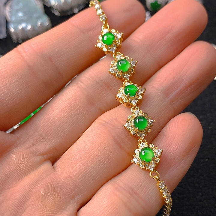 翡翠银S925镶嵌颈饰