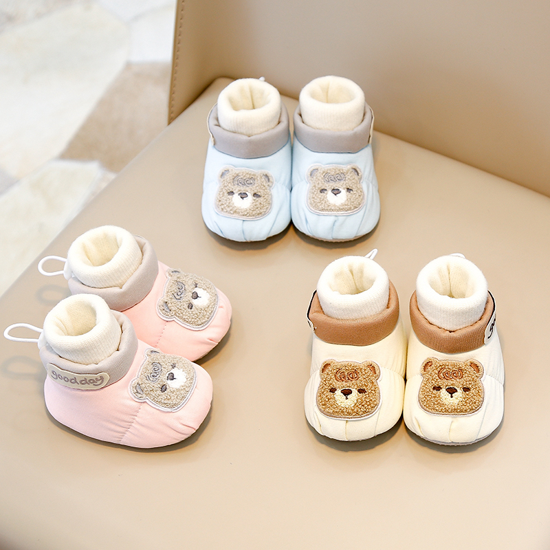 婴儿鞋0-1岁春季鞋子新生儿小月龄宝宝6-12个月好穿不掉软底鞋袜