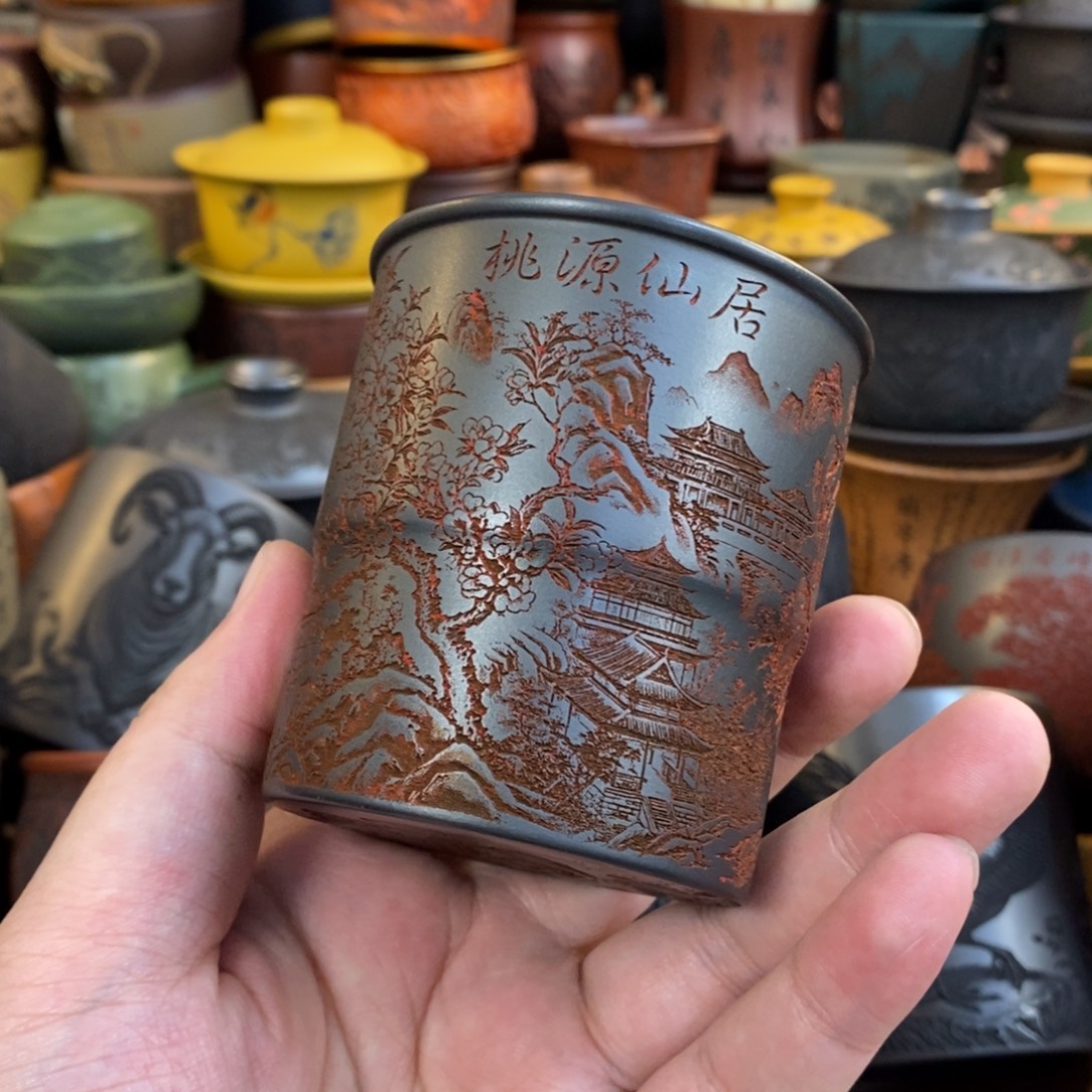紫砂公道杯宜兴全手工紫砂杯