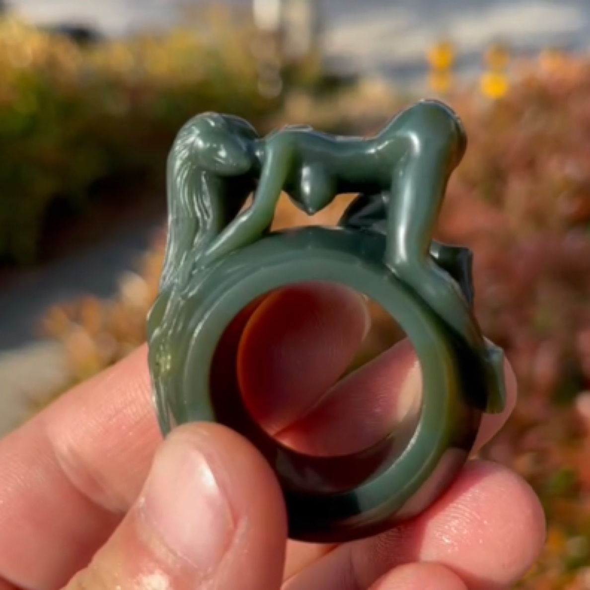 和田玉青玉玉贵人扳指