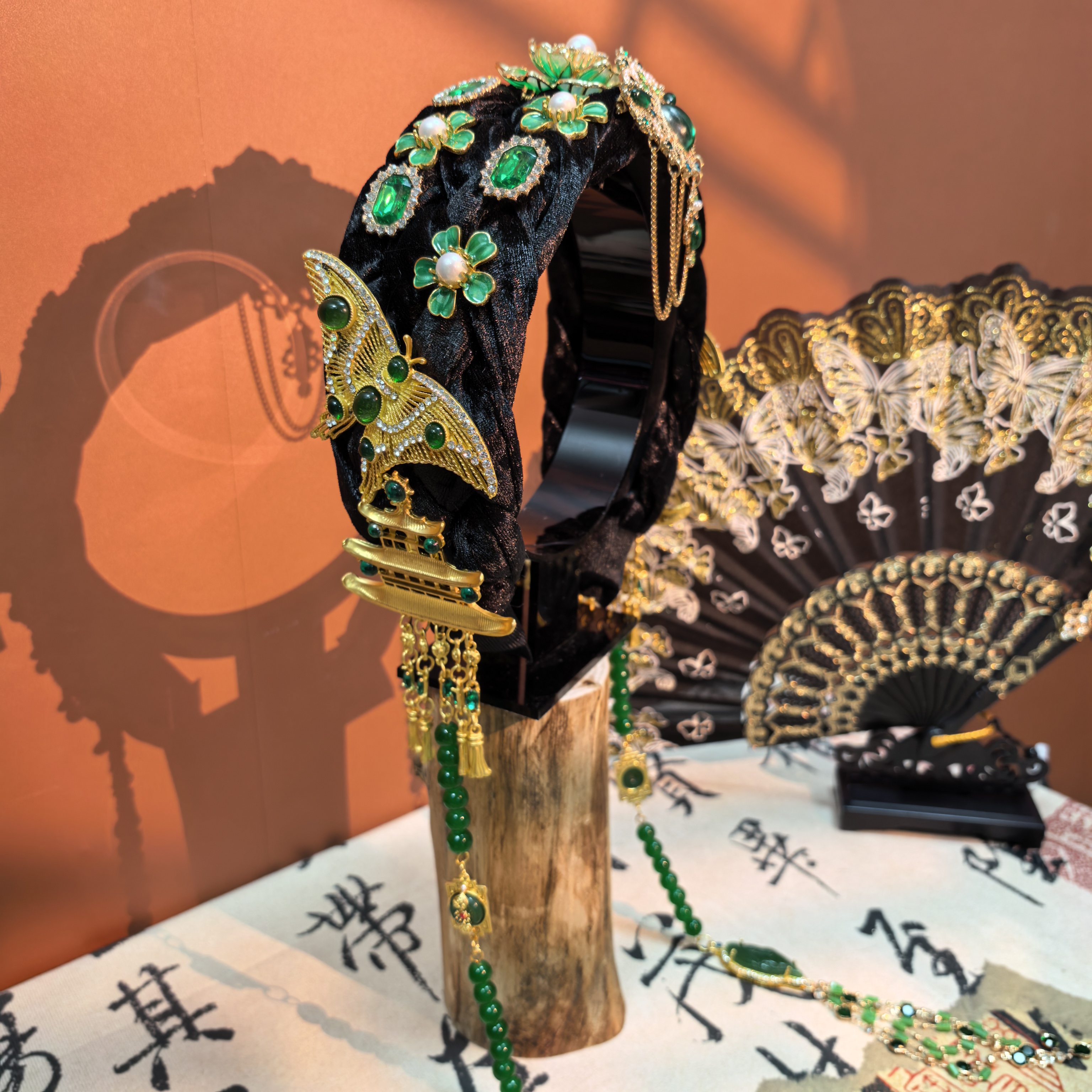 【兰亭序】原创自制新中式国风长流苏发箍