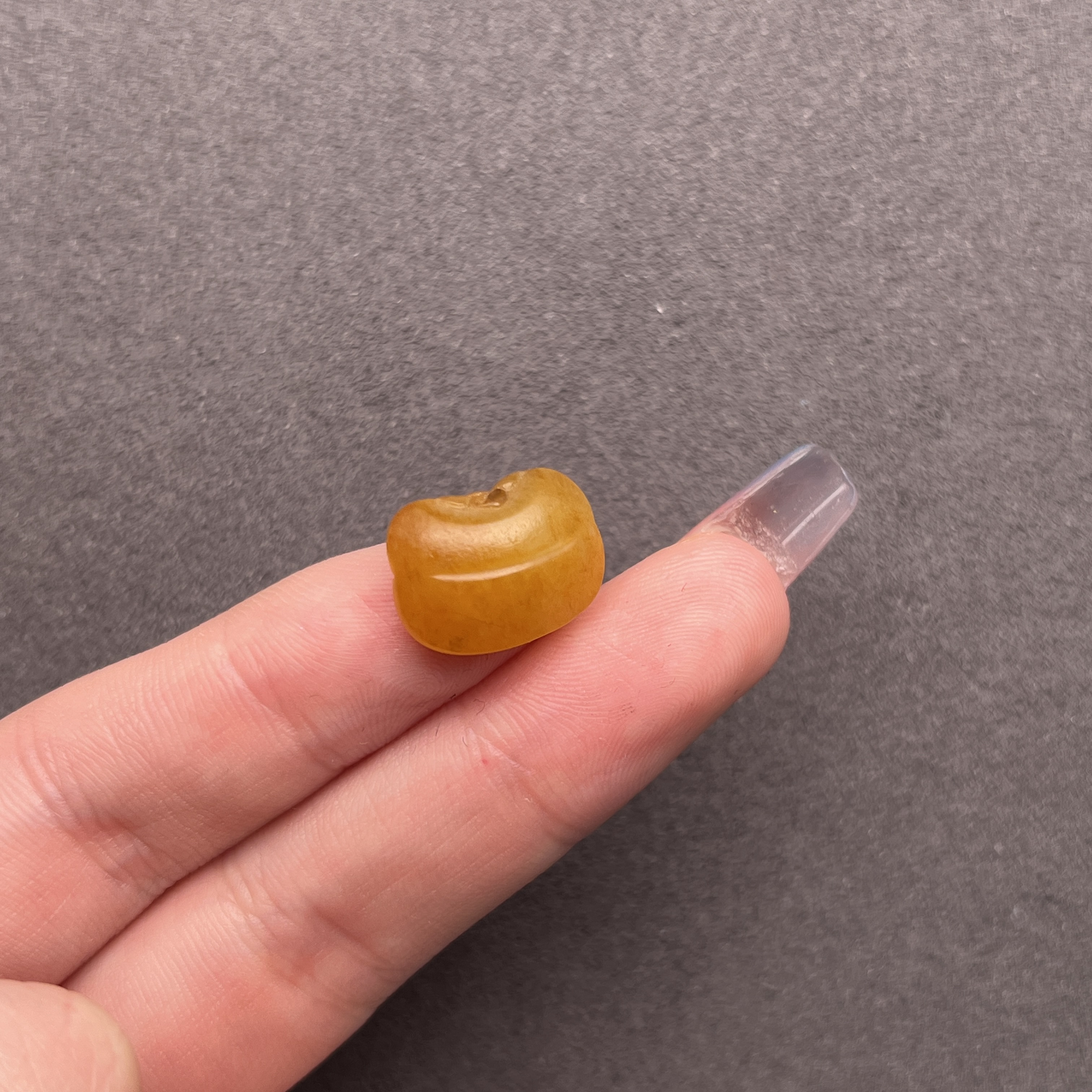 高定 和田玉柿子裸石摆件