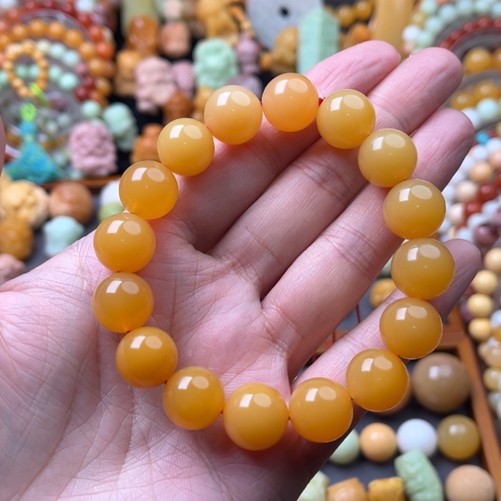 石英质玉（缅黄）未镶嵌珠宝半成品