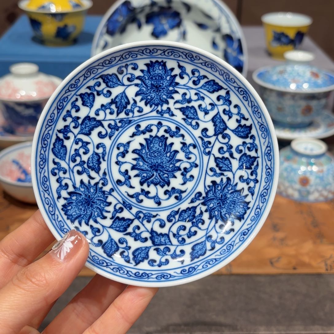 瓷片手工手绘陶瓷茶具