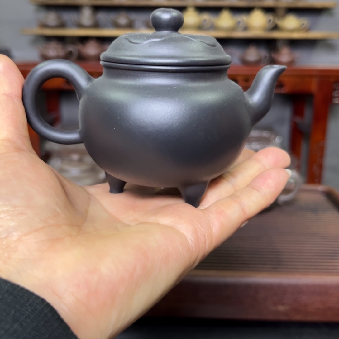 H***J茶壶紫砂底槽青大彬如意半手工