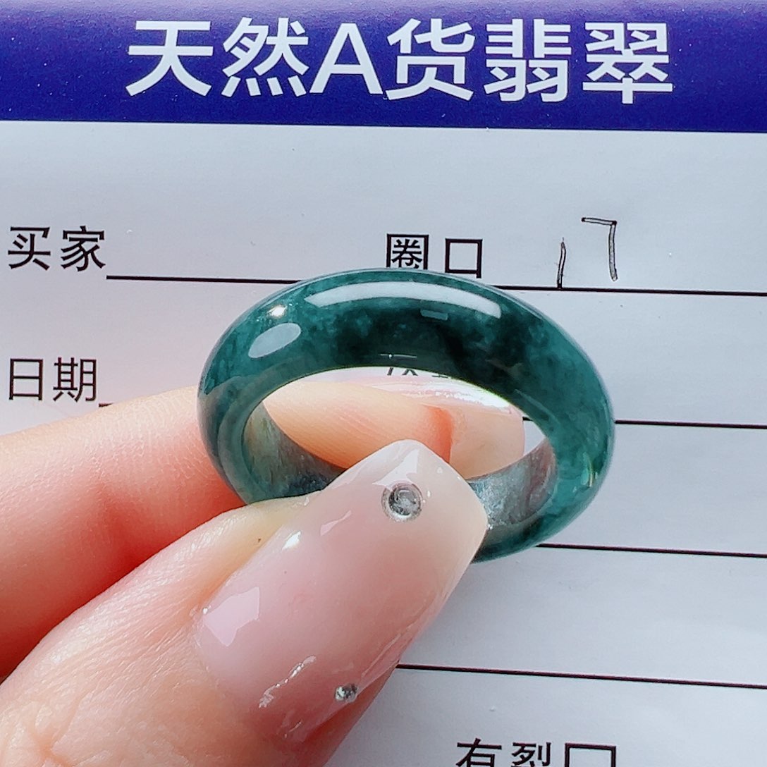 未镶嵌戒指翡翠戒圈