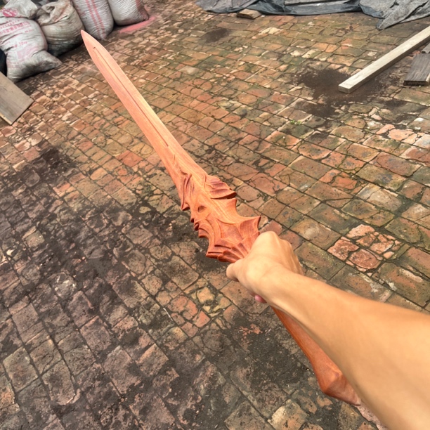 秦时明月盖聂木剑端木剑紫心苏木浮雕工艺道具玩具