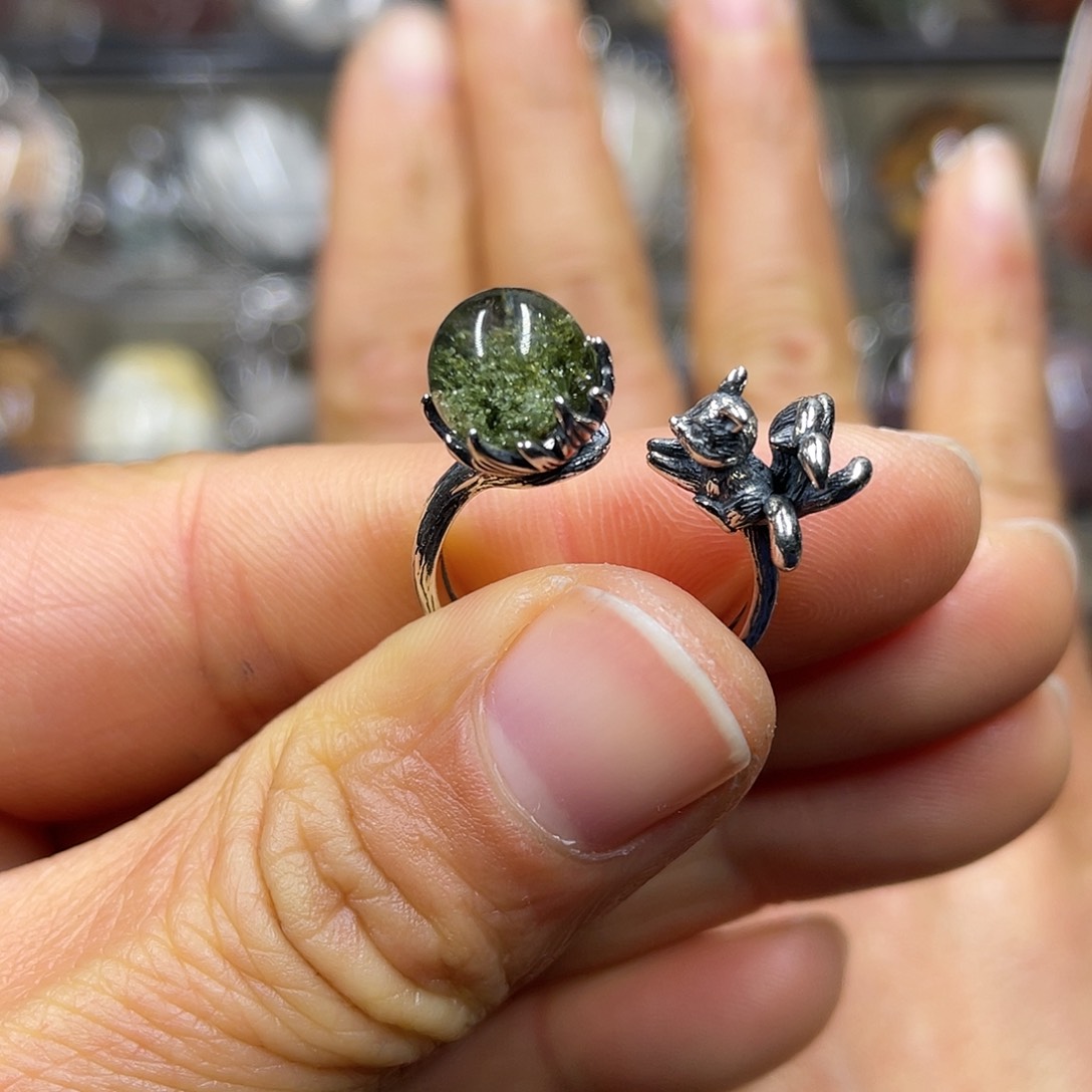 【闪购商品】水晶珠宝半成品银S925镶嵌戒指