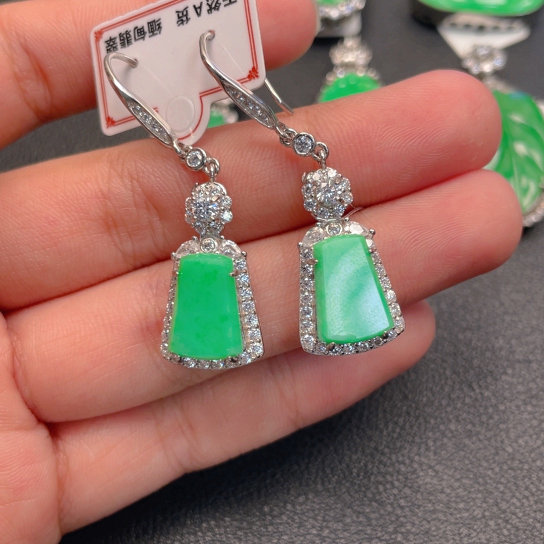 翡翠银S925镶嵌吊坠(不含链)