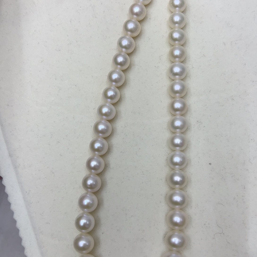 淡水珍珠银S925镶嵌项链9-11mm淡水无核项链