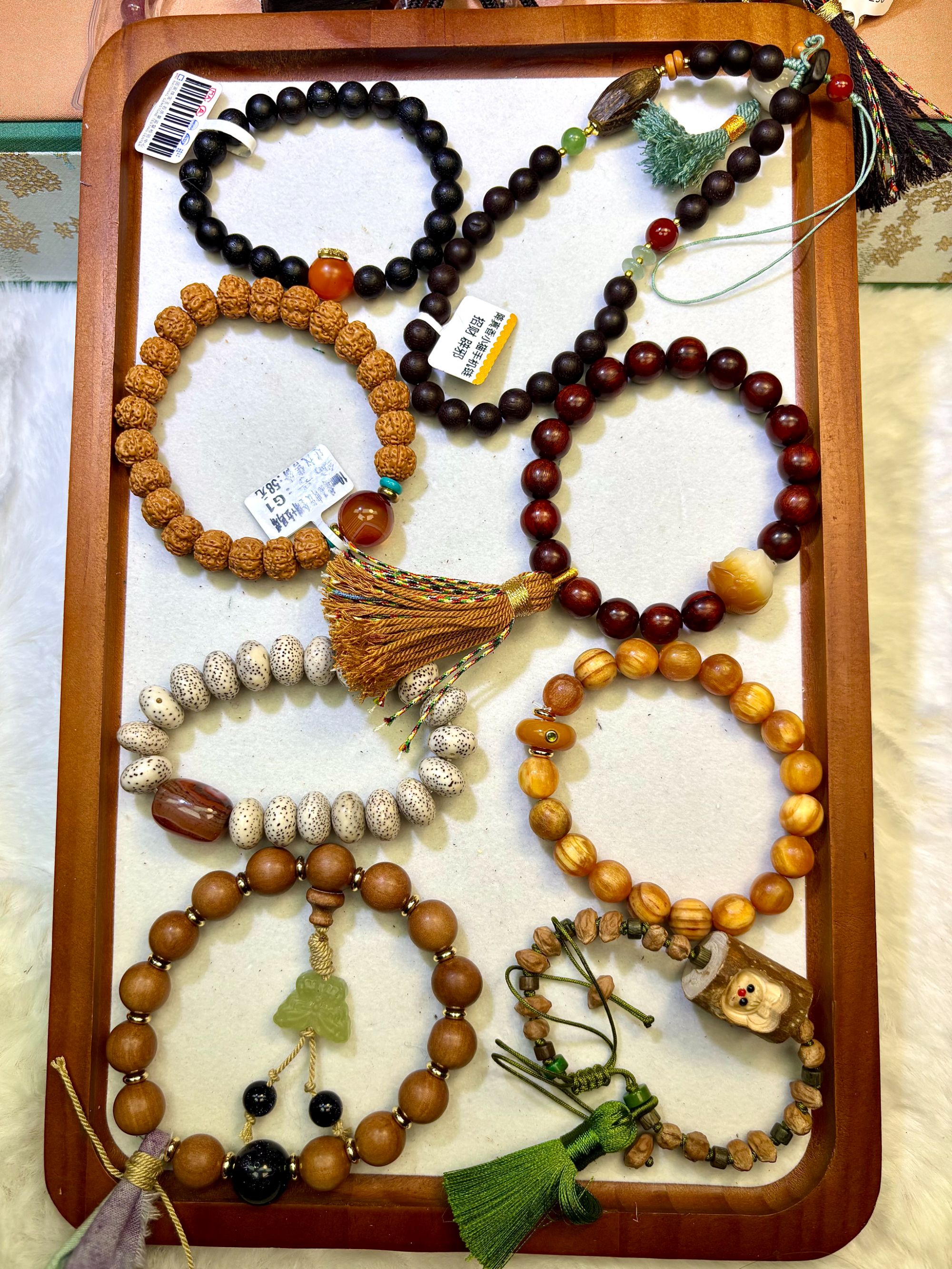 铜合金琉璃手链 新中式手串民族风纯手工时尚复古彩色古风编织