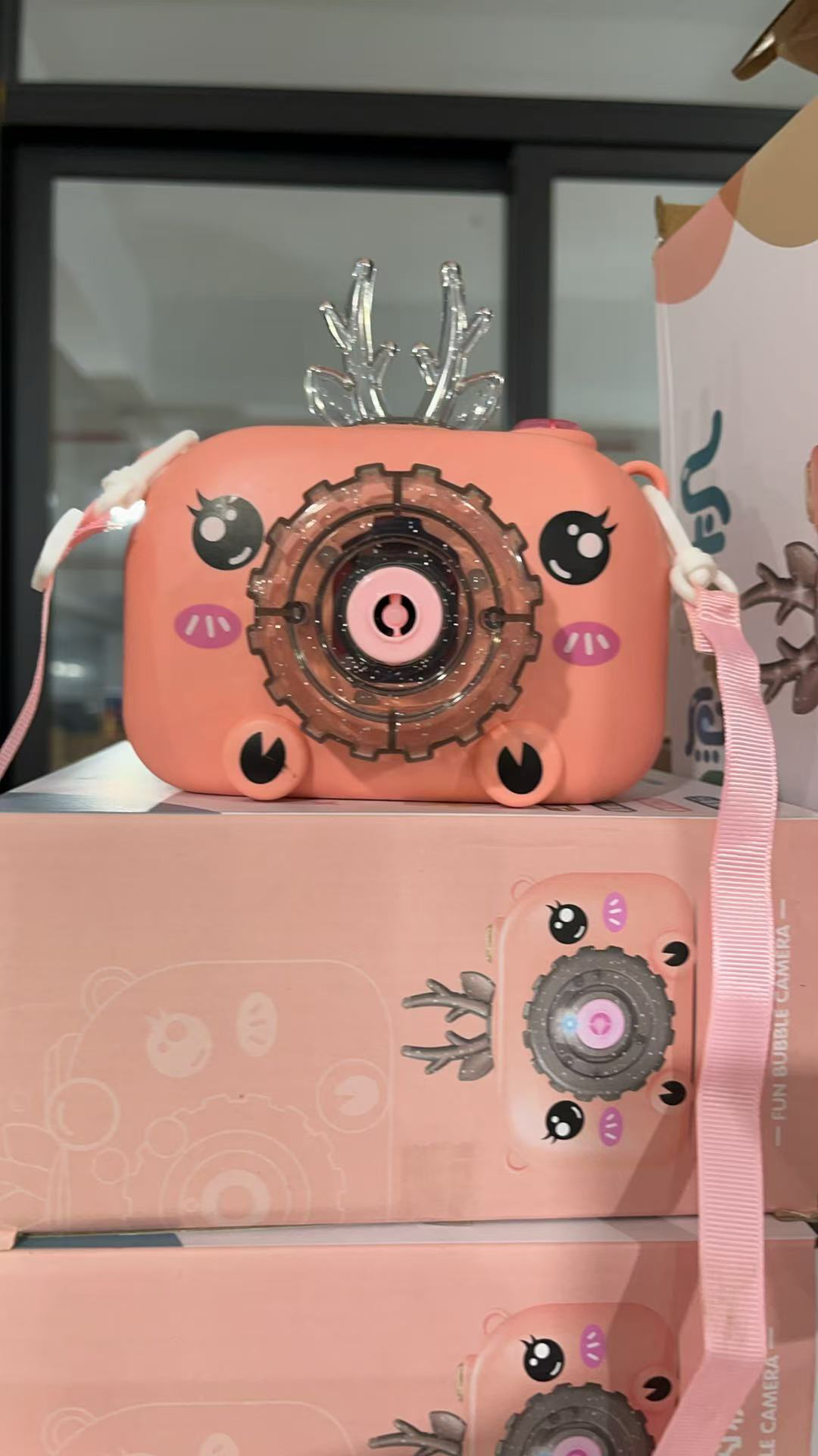 230泡泡相机科学玩具一键出泡灯光音乐