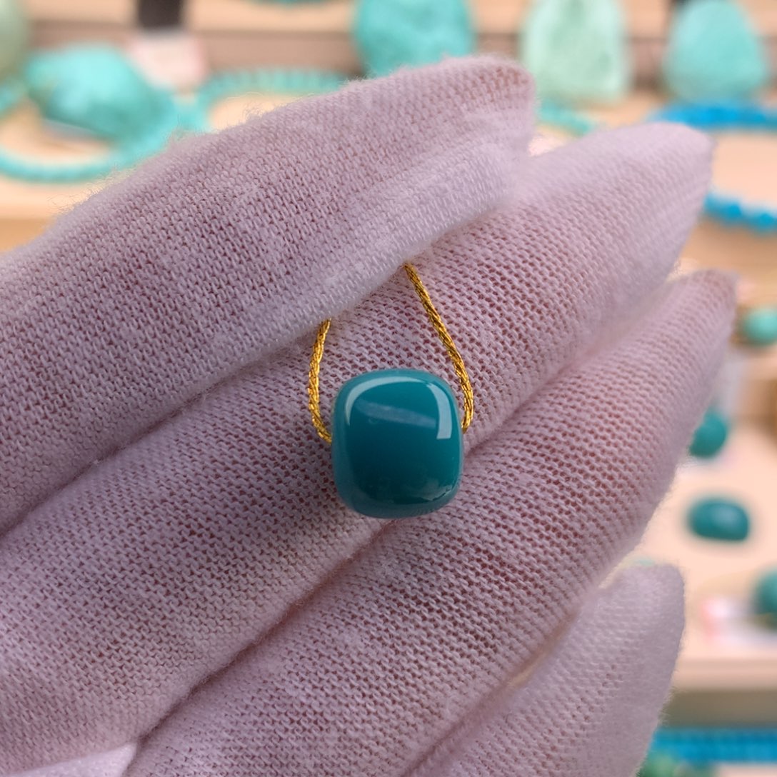 绿松石珠宝奇石未镶嵌10.3×8.9