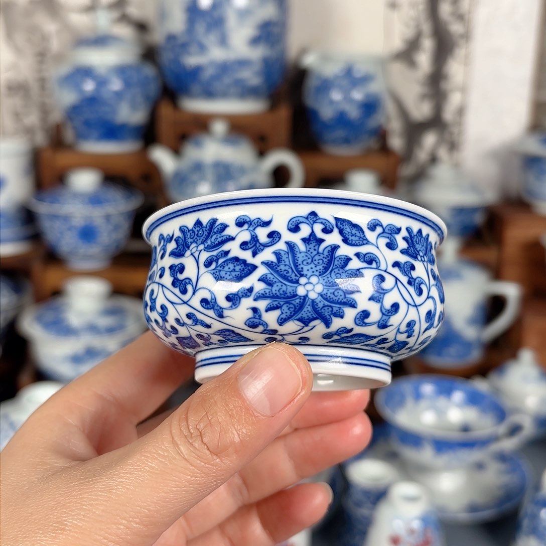 杯青花瓷器手绘作品杯