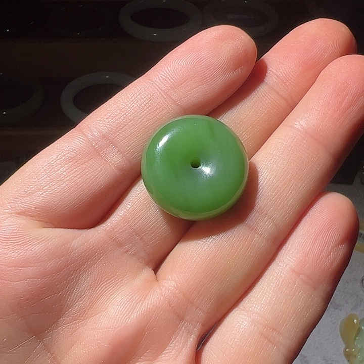 和田玉银S925镶嵌挂件