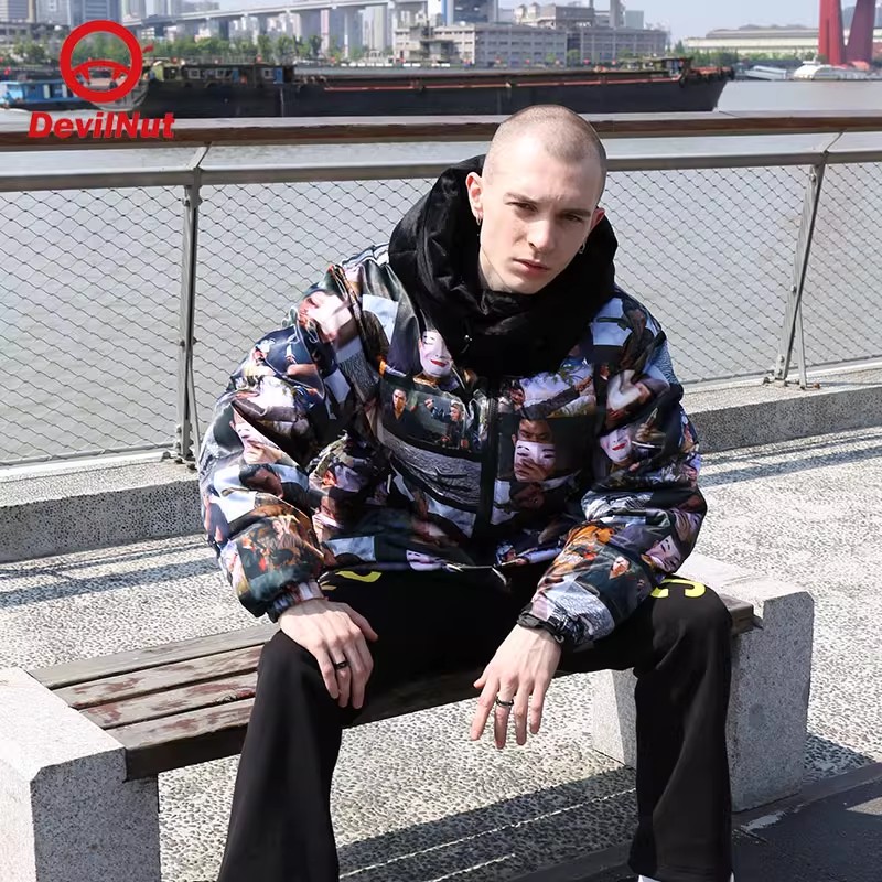 DEVIL NUT潮牌 恶魔 21秋冬无性别情侣保暖面包羽绒服 ATO