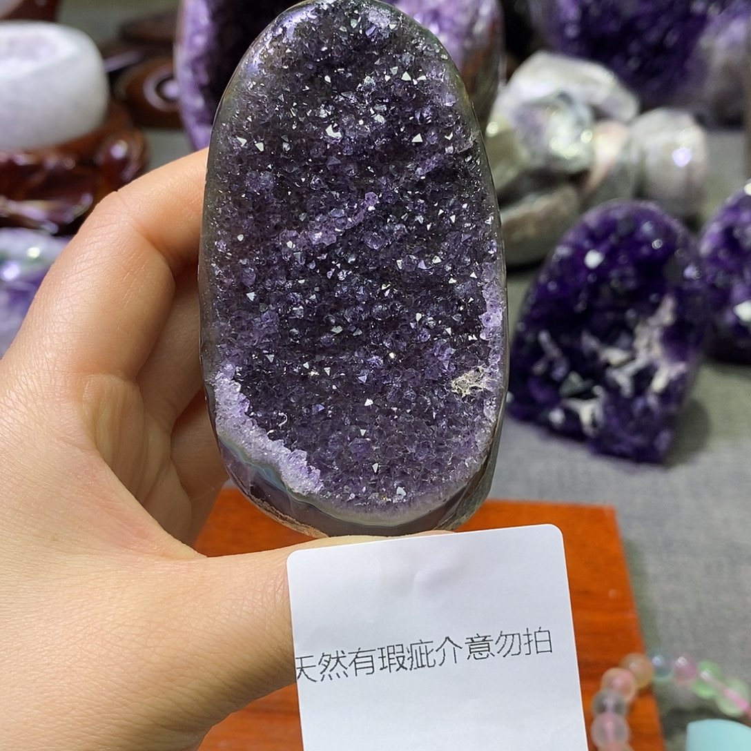 未镶嵌紫晶珠宝半成品