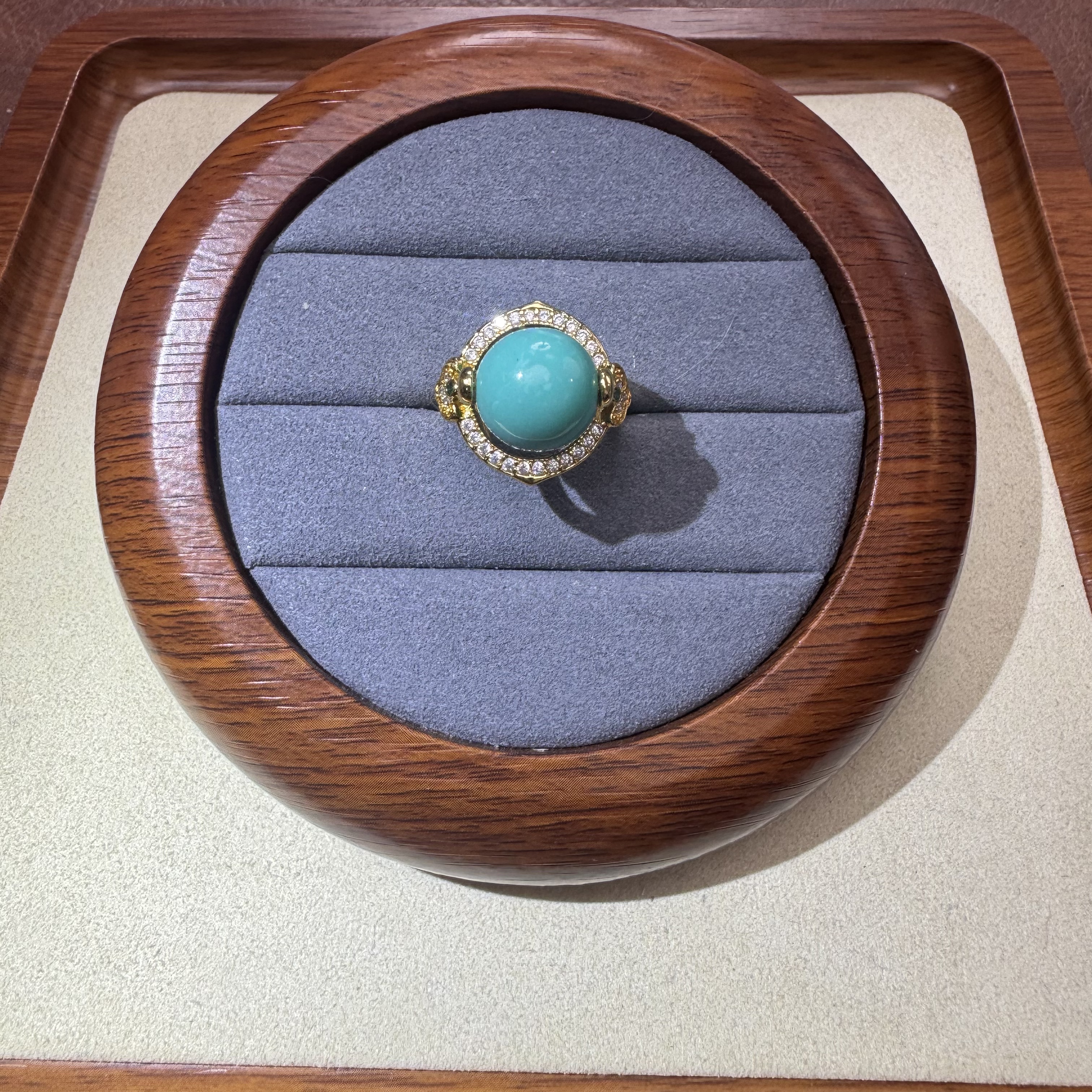 非金属珐琅戒指 蓝色 精致戒指 K202