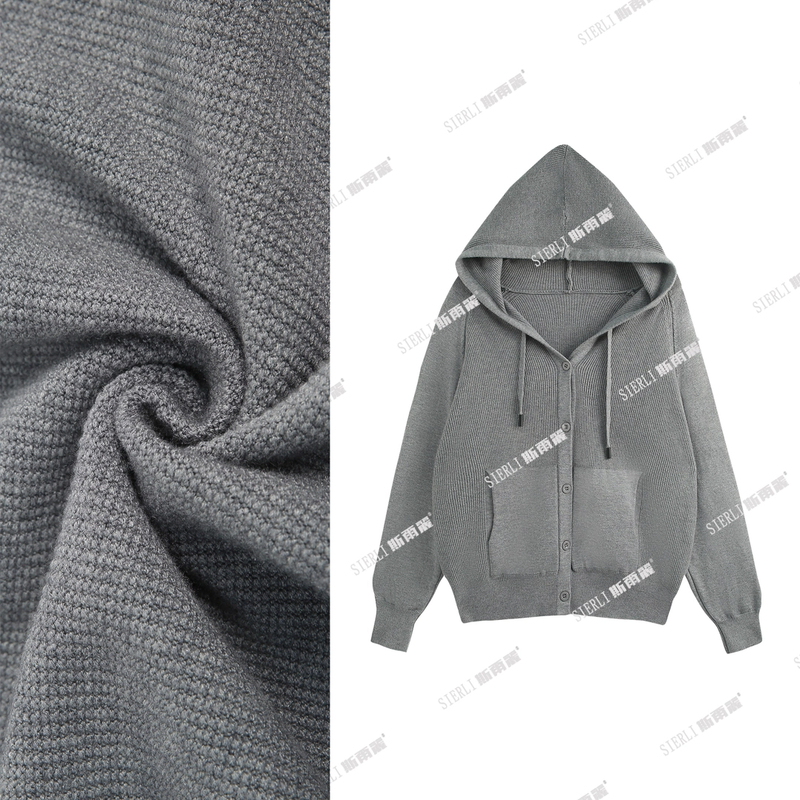 【8557】SEL家秋冬新款连帽排扣插肩袖针织衫DL89*