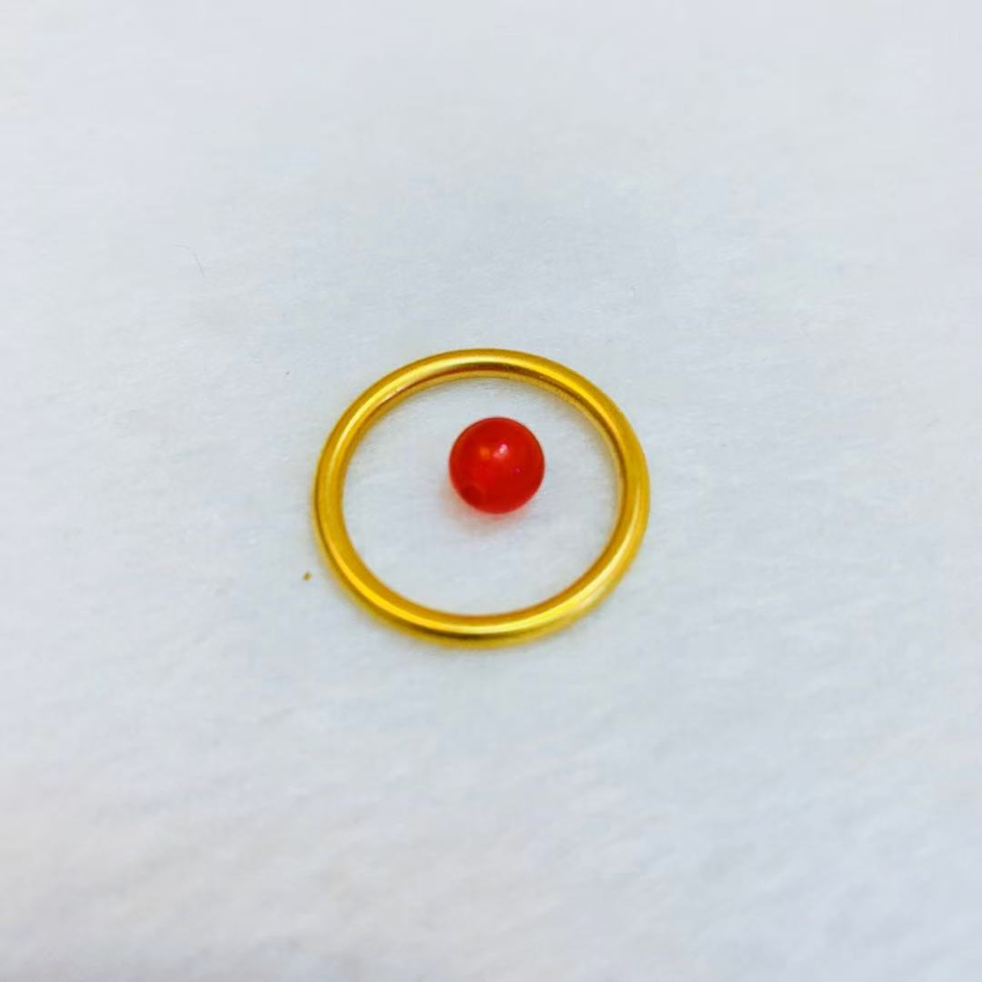 素圈传承金戒指经典百搭搭配茂瑙