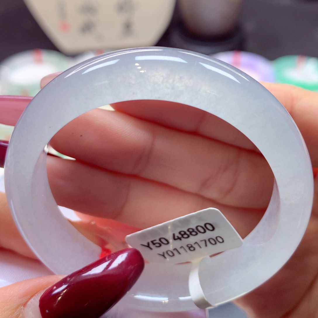 翡翠手镯未镶嵌正圈21号66