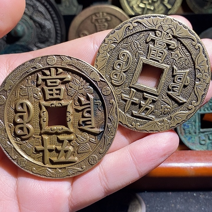 山***水铜现代花钱工艺品工艺品