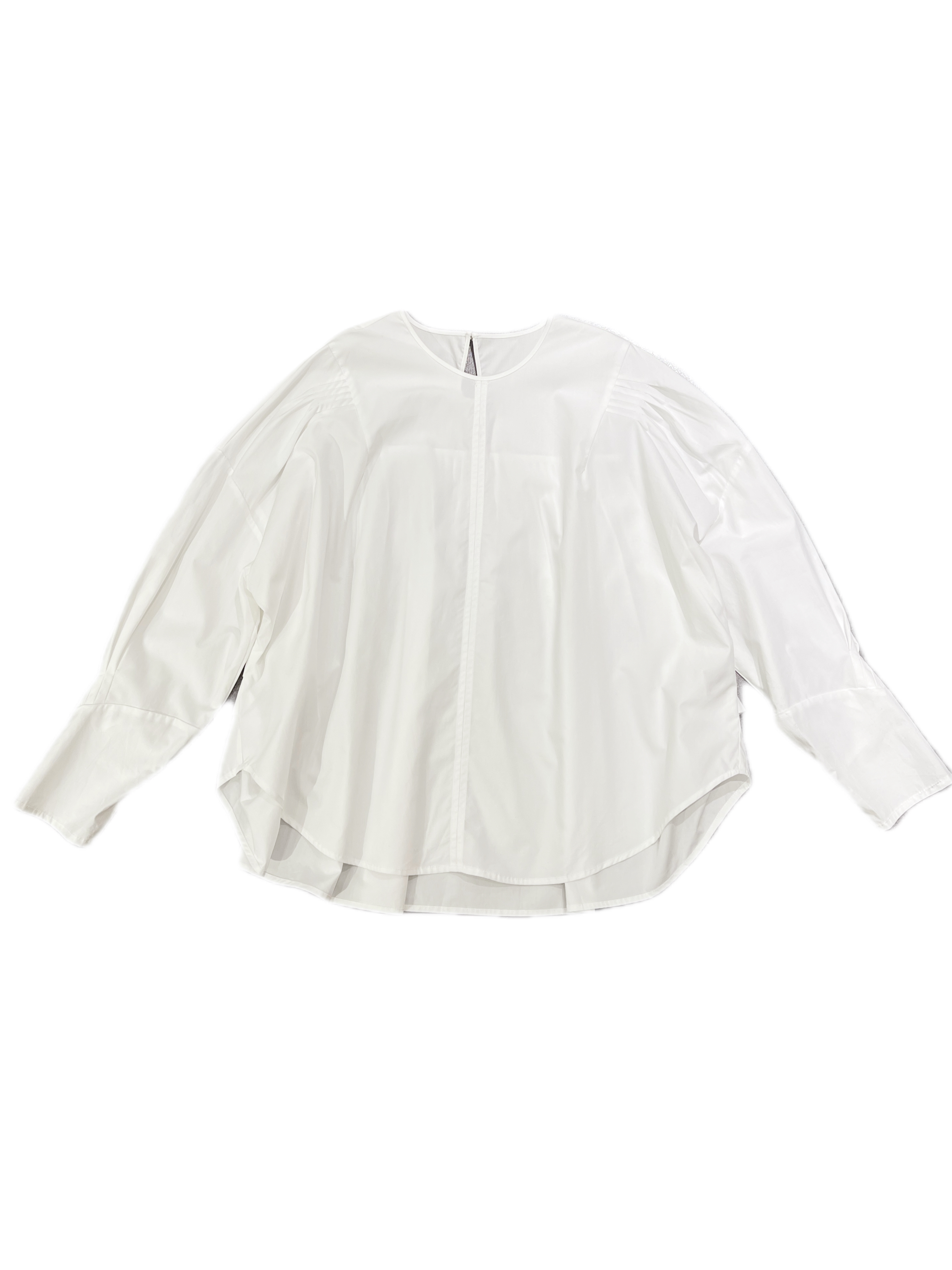 圆领长袖衬衫宽松显瘦气质百搭休闲上衣春秋新款春季衬衣白色简约