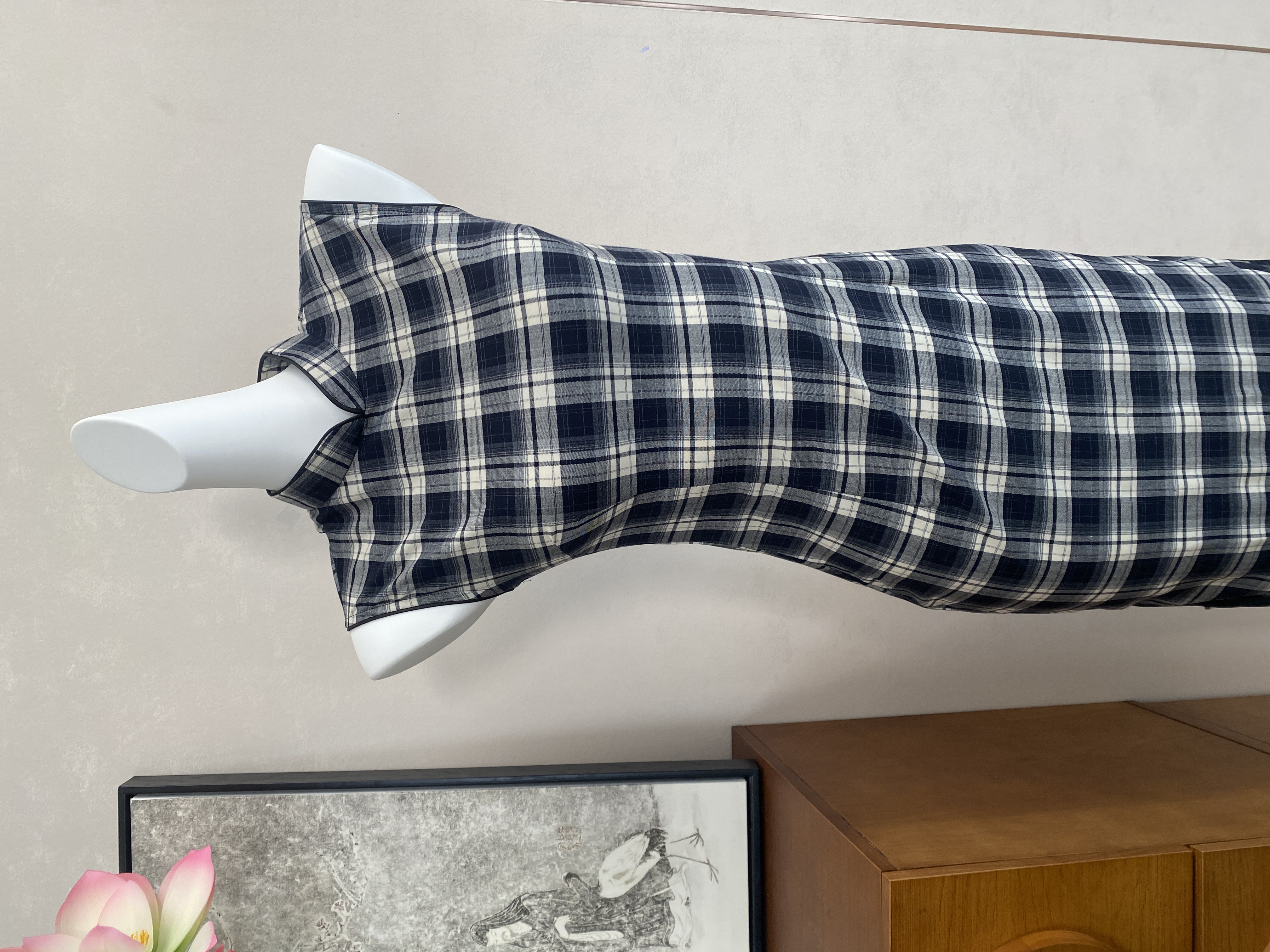 2025新款蓝格子旗袍年轻款少女时尚复古中国风显瘦-011