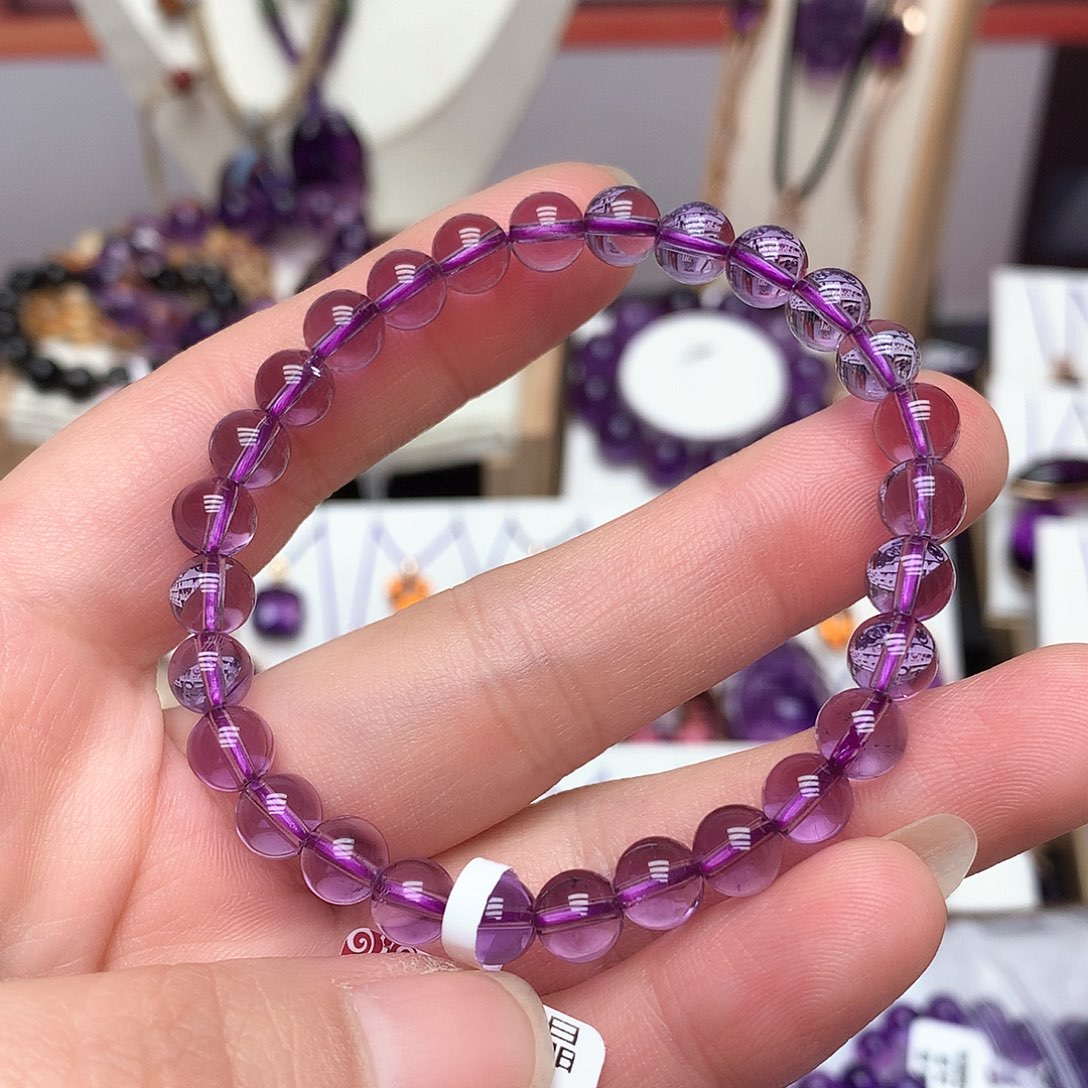 紫晶巴西手串7m m未镶嵌